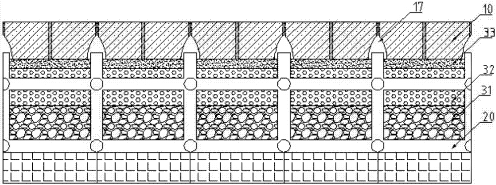 Water permeable brick and water permeable brick road surface paving method
