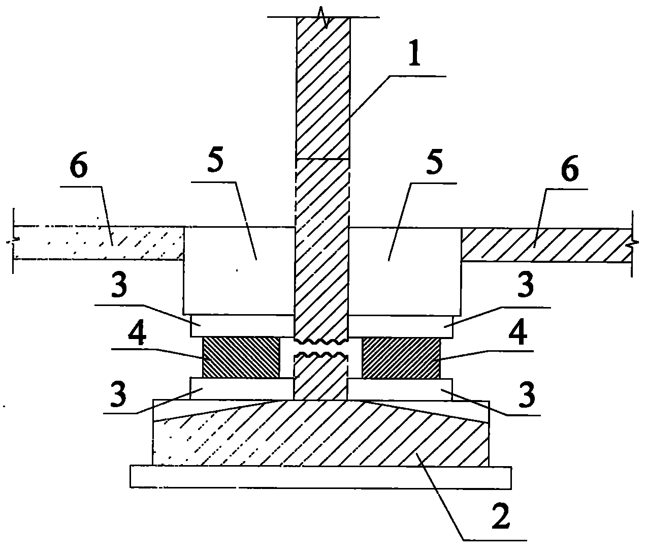 Device and method for integral underpinned vibration isolation of subway underpass building foundation