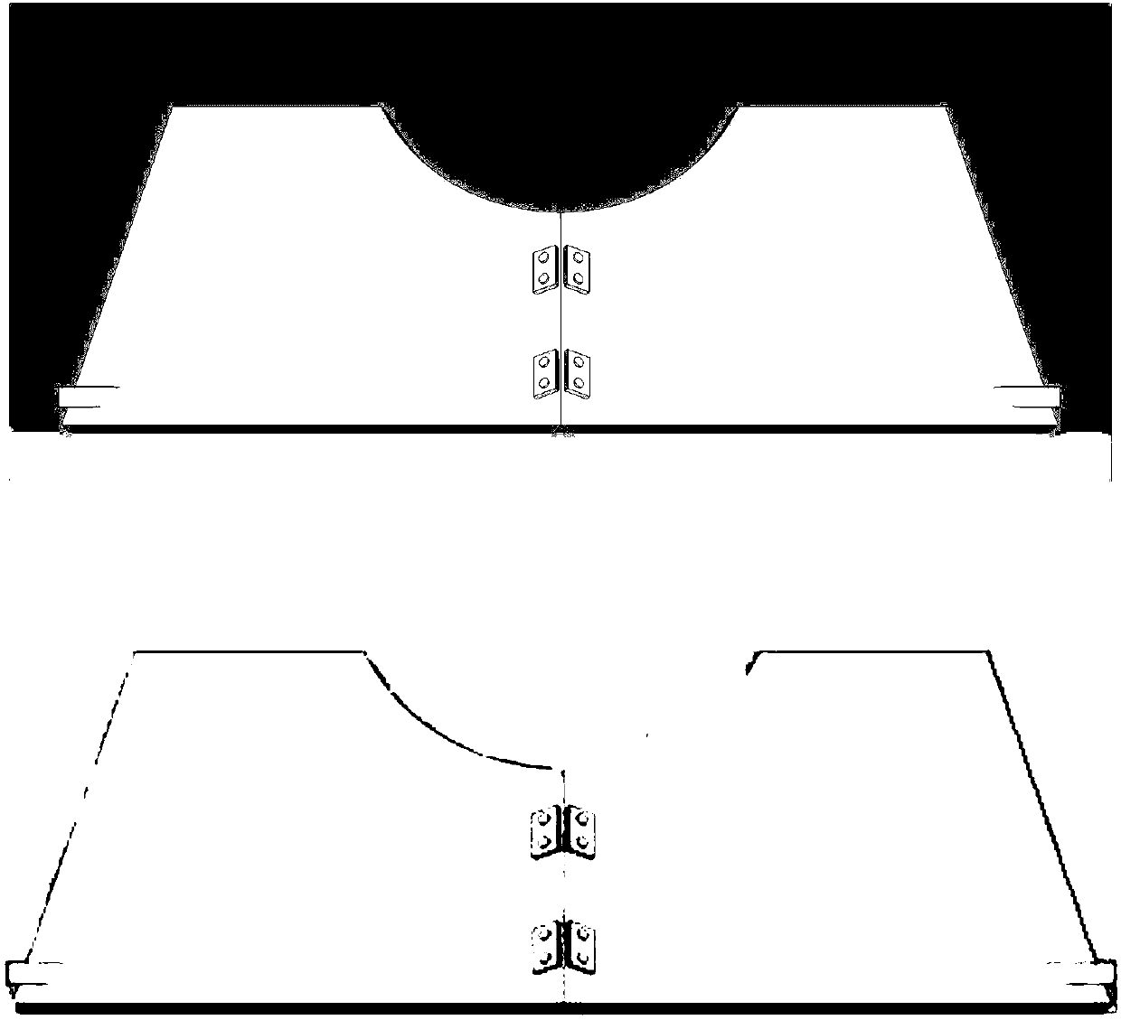 Folded type bulletproof breast wall for single-soldier prone position shooting