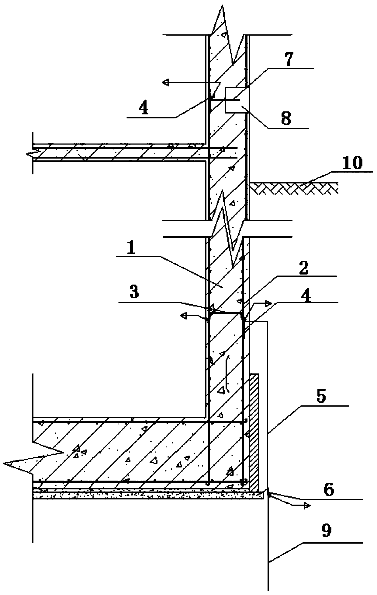 Lightning Protection Artificial Grounding System and Construction Method Using Structural Reinforcement to Externally Connect Down Conductors