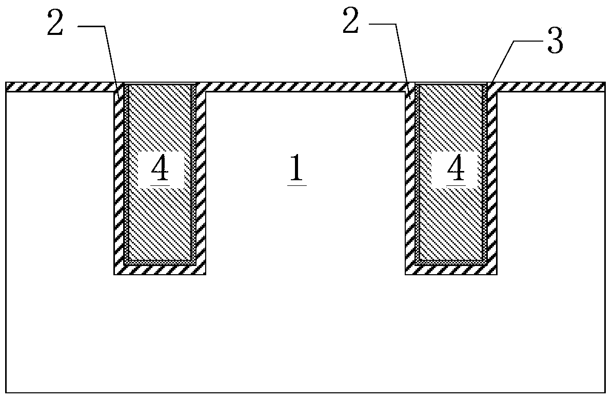 Manufacturing method for TSV and first layer re-wiring layer needless of using CMP