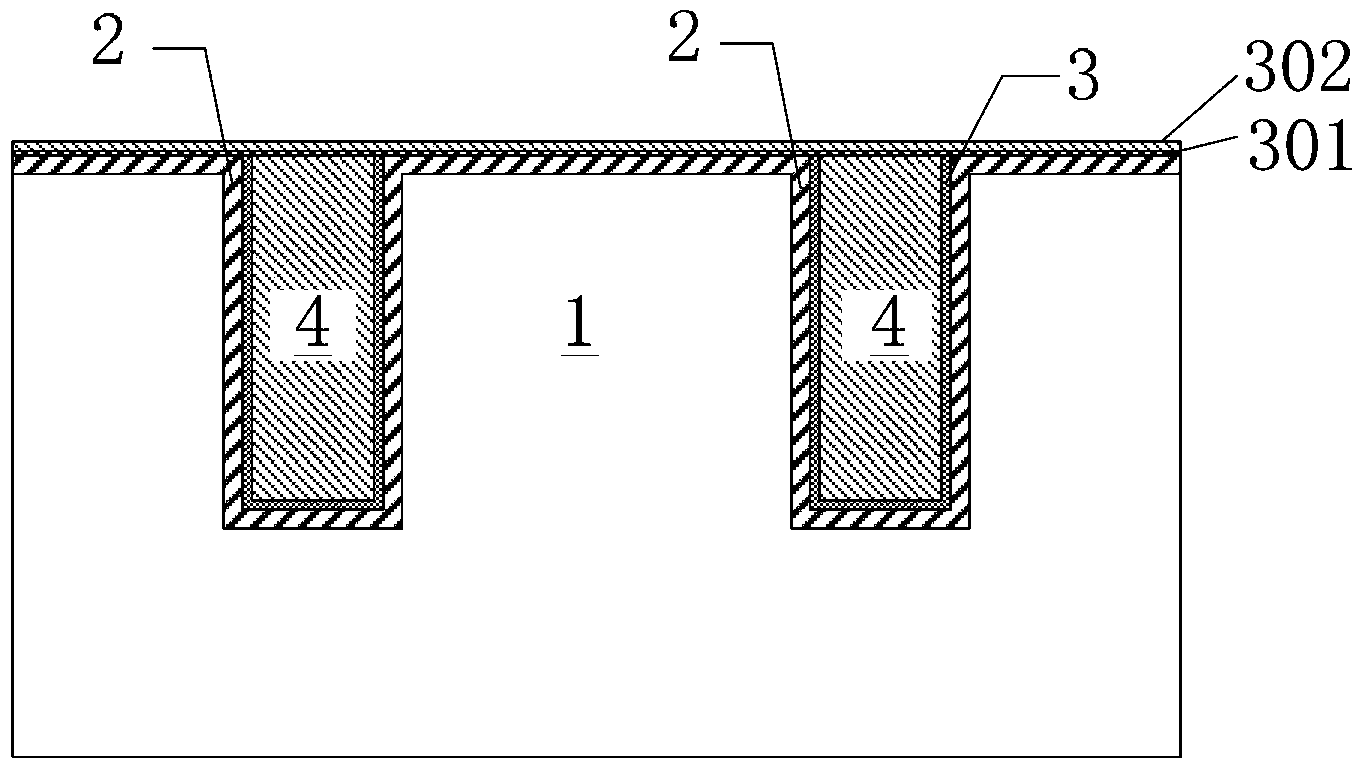 Manufacturing method for TSV and first layer re-wiring layer needless of using CMP