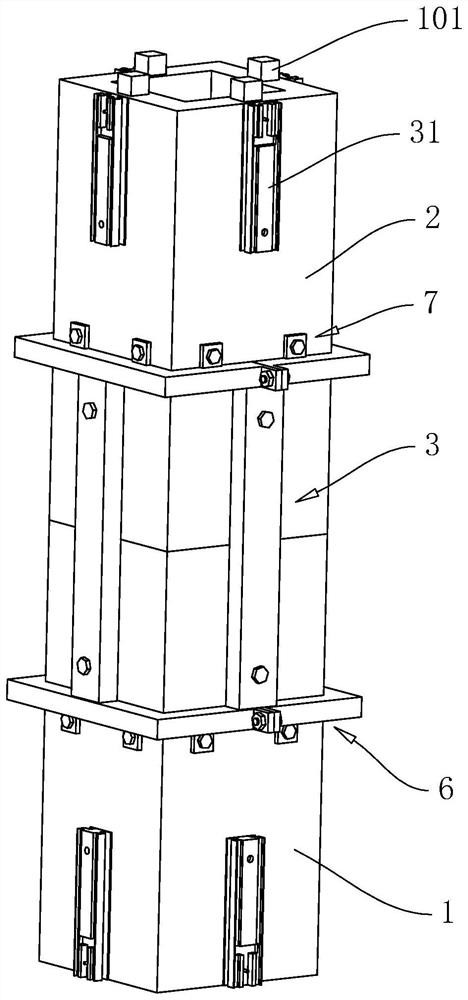 Steel column mounting structure with rapid mounting function and construction process thereof