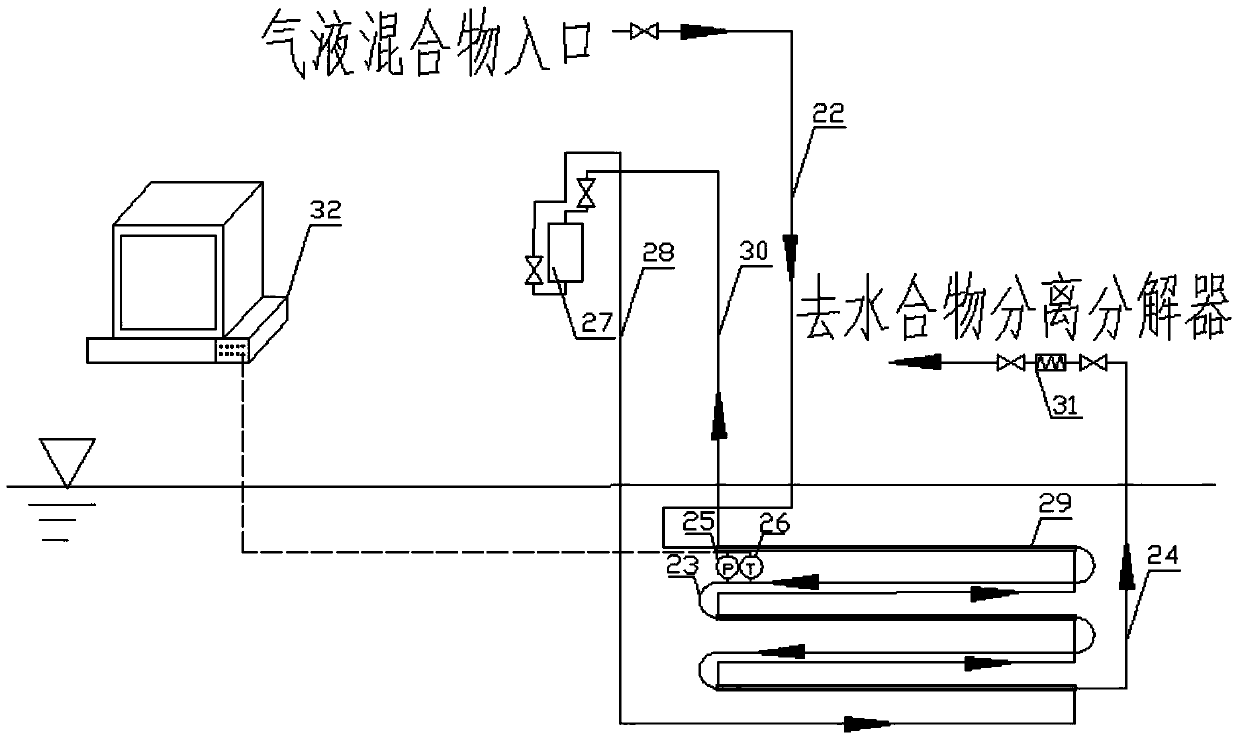 Two-stage sea water desalination method based on hydration and two-stage sea water desalination device based on hydration