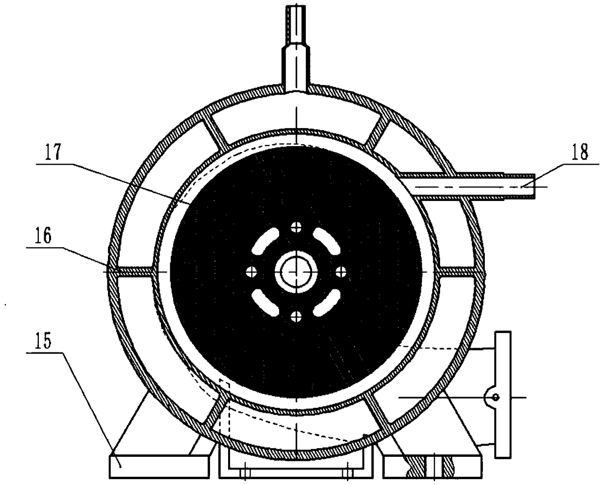 A self-priming centrifugal pump system driven by an air compressor