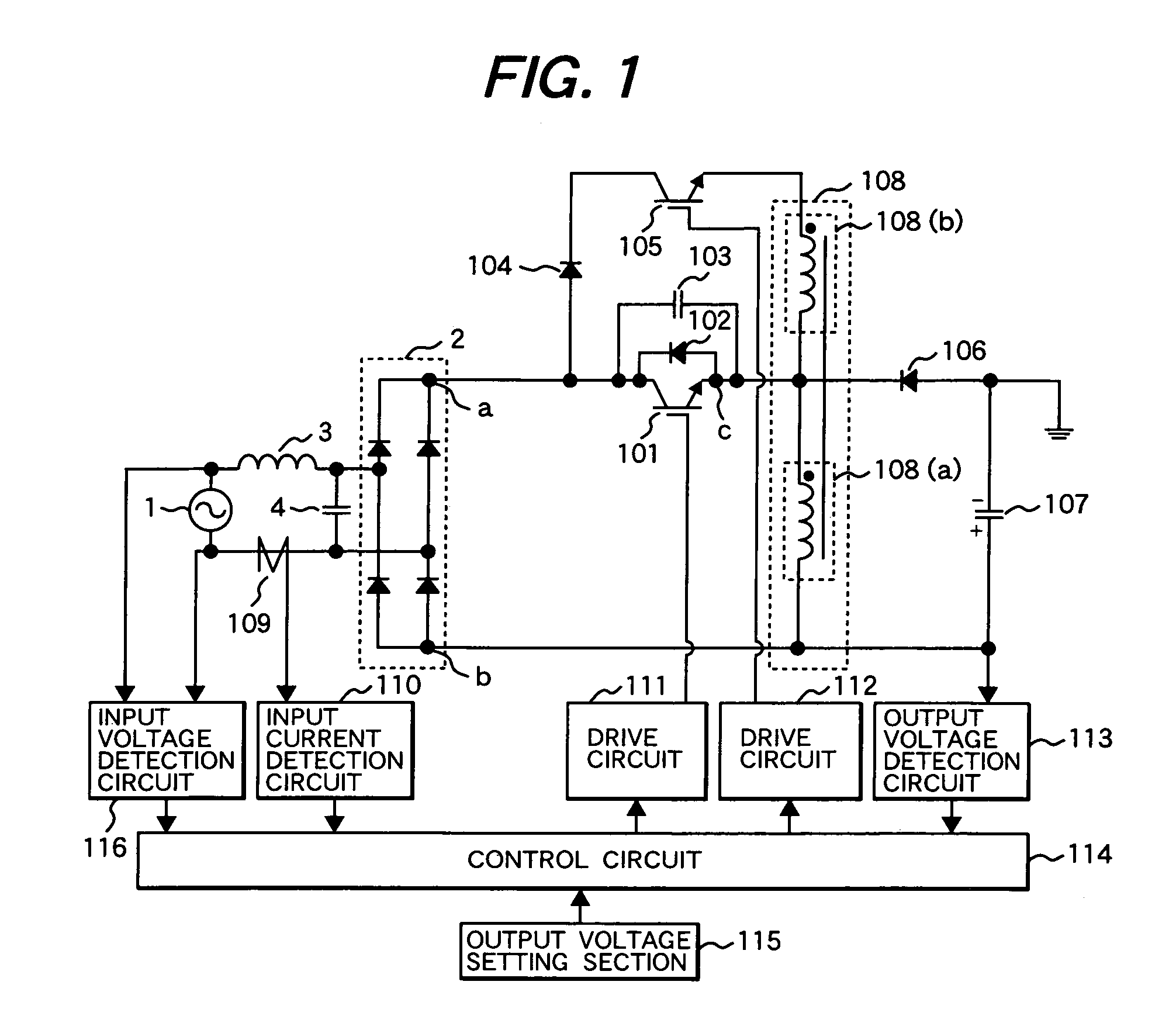 Soft switching DC-DC converter including a buck converter and a boost converter sharing a common transformer