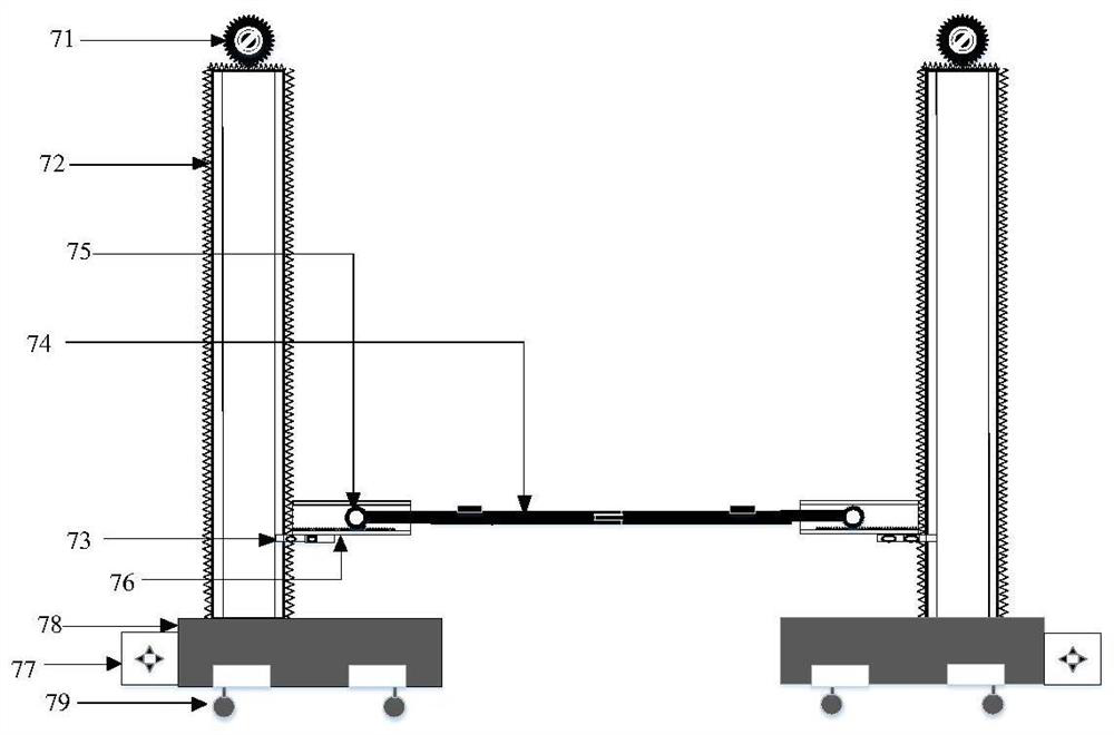 Oscillatory wave test platform under winding axial displacement and evaluation method