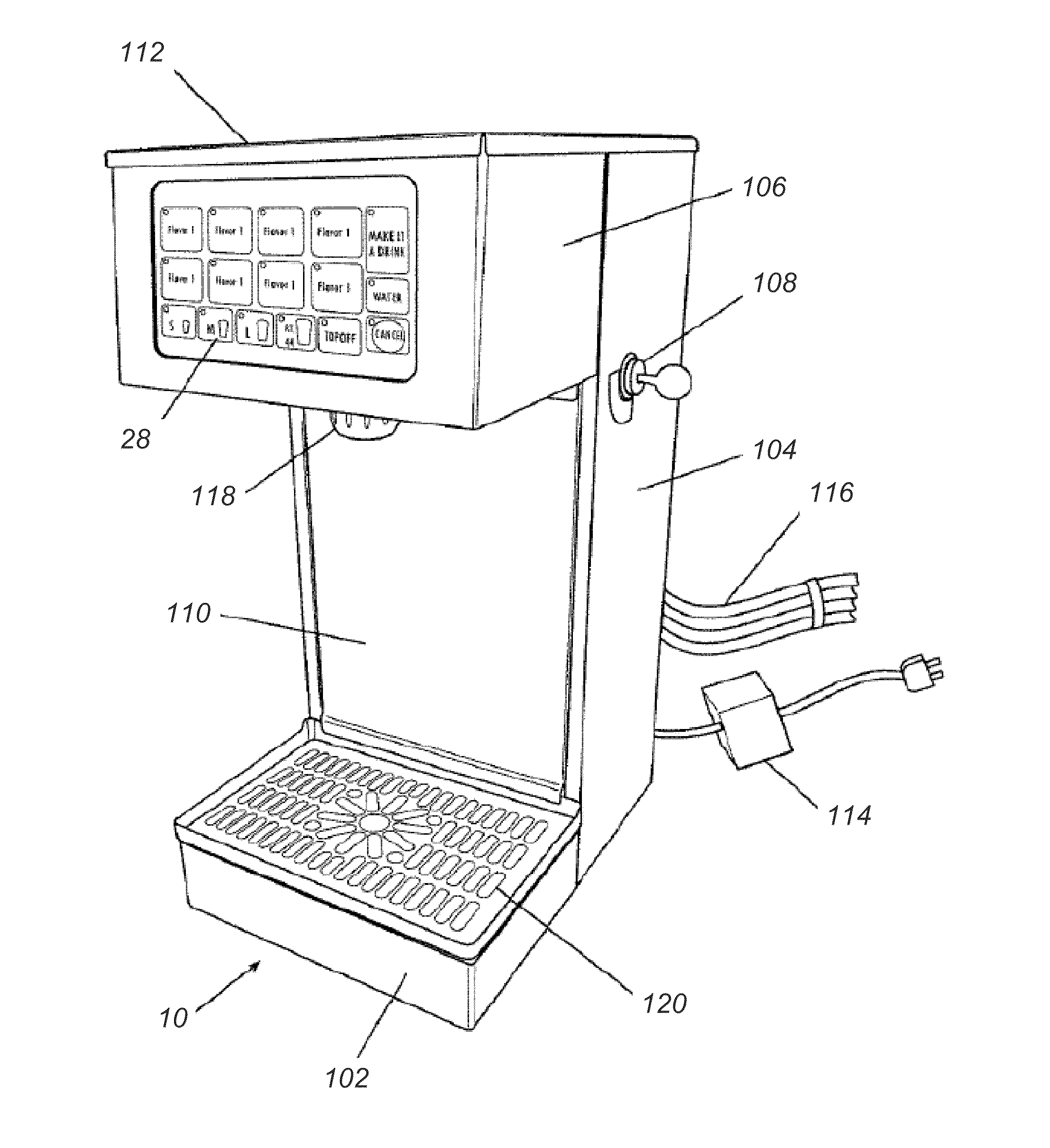 Touch Screen Interface for a Beverage Dispensing Machine