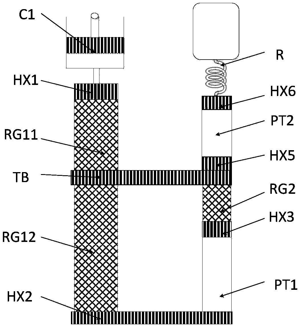 Cascading-type pulse tube refrigerator capable of recycling sound power