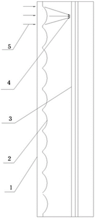 Glass plate with distributed condensation function