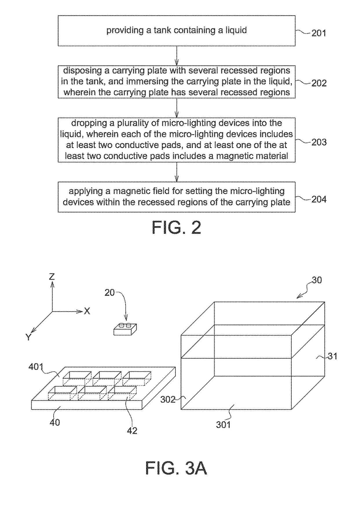 Manufacturing method of display with lighting devices