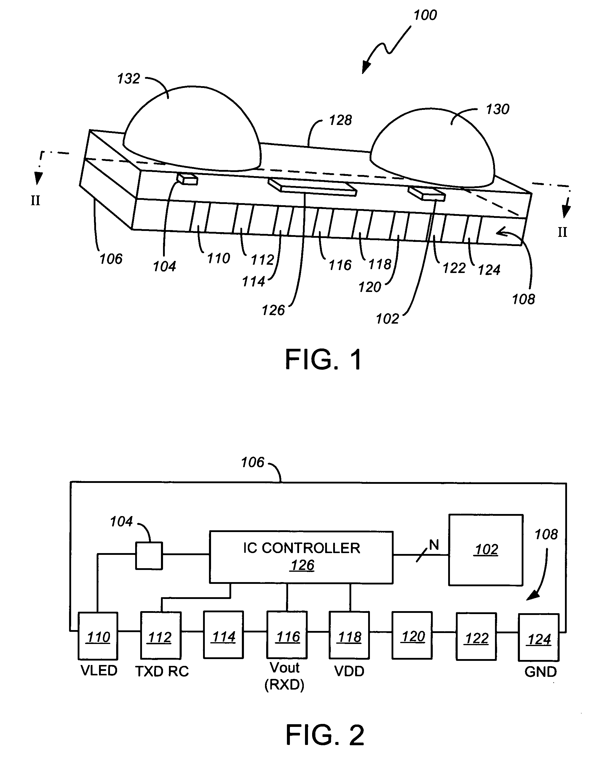 Integrated infrared transceiver