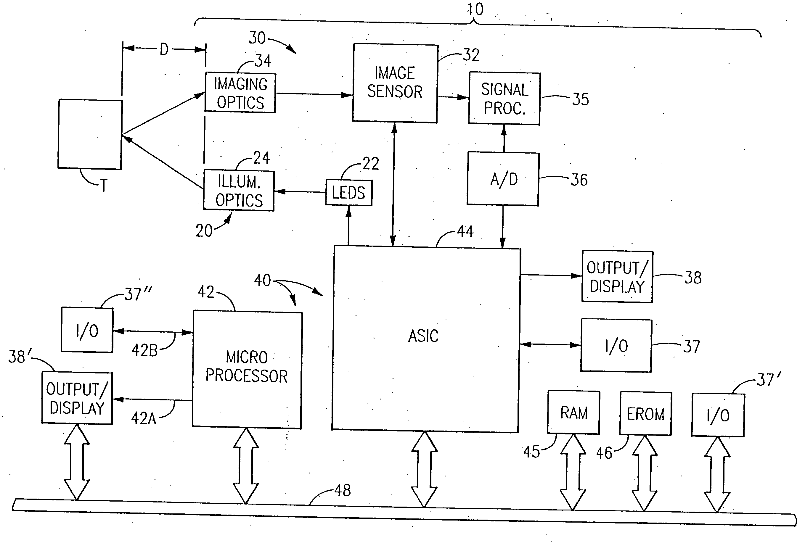 Optical reader having two-dimensional solid state image sensor and light generator