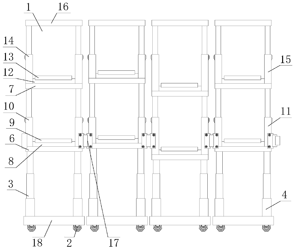 Foldable gallery showing stand