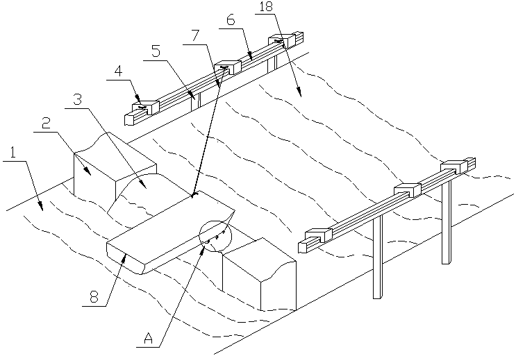 A method and a flexible dam for facilitating the instant passage of ships in step-drop waters