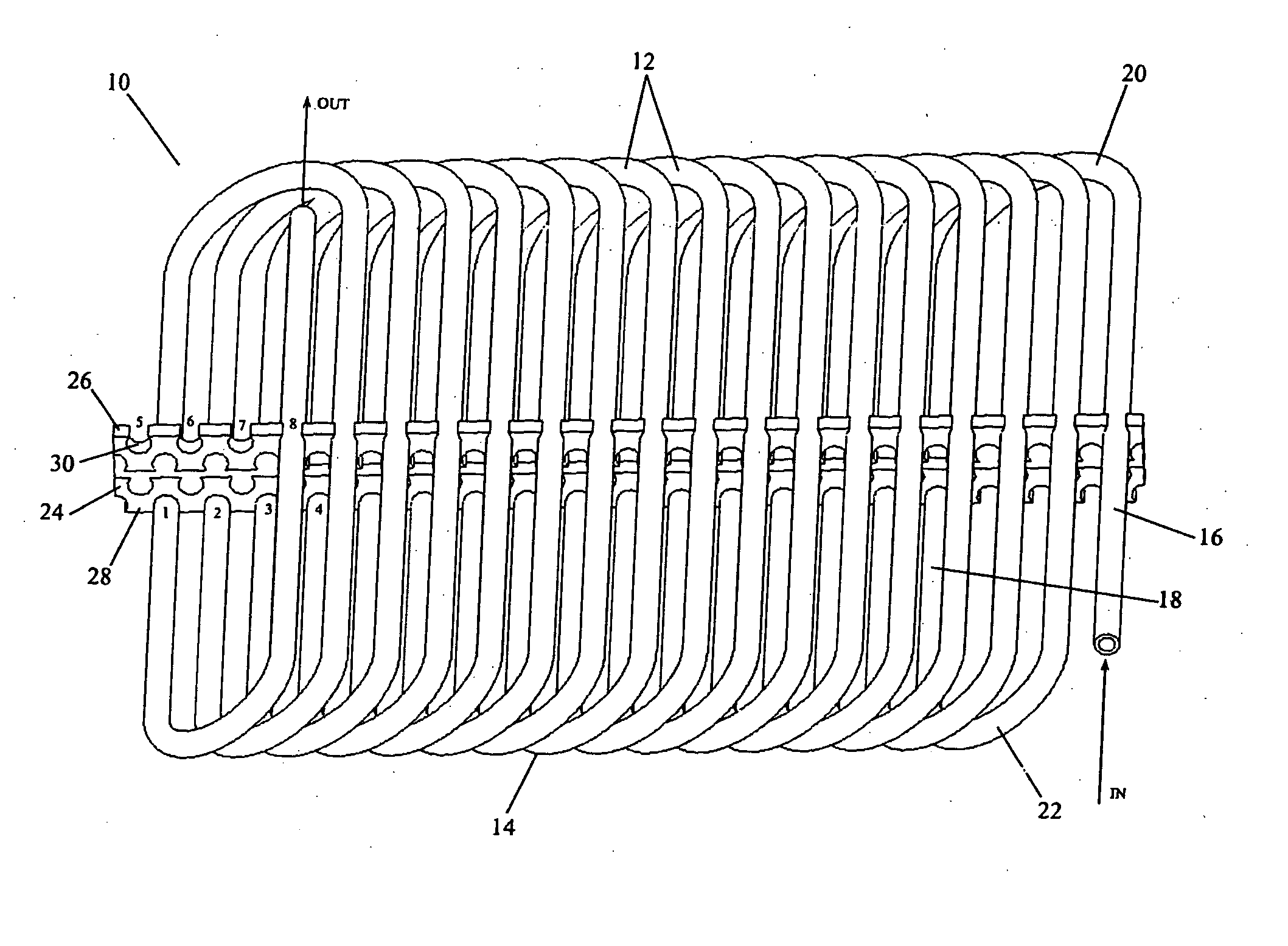 Wound layered tube heat exchanger