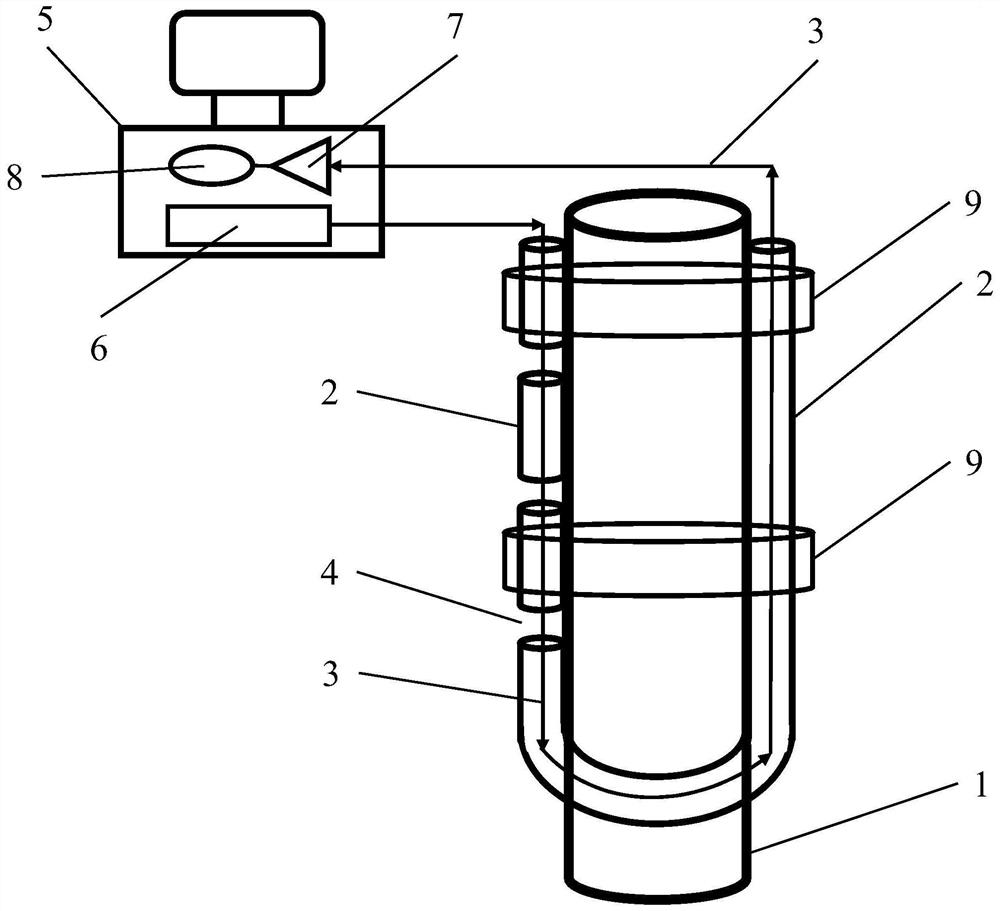 Underground fluid component measuring system and method based on distributed optical fiber sensing