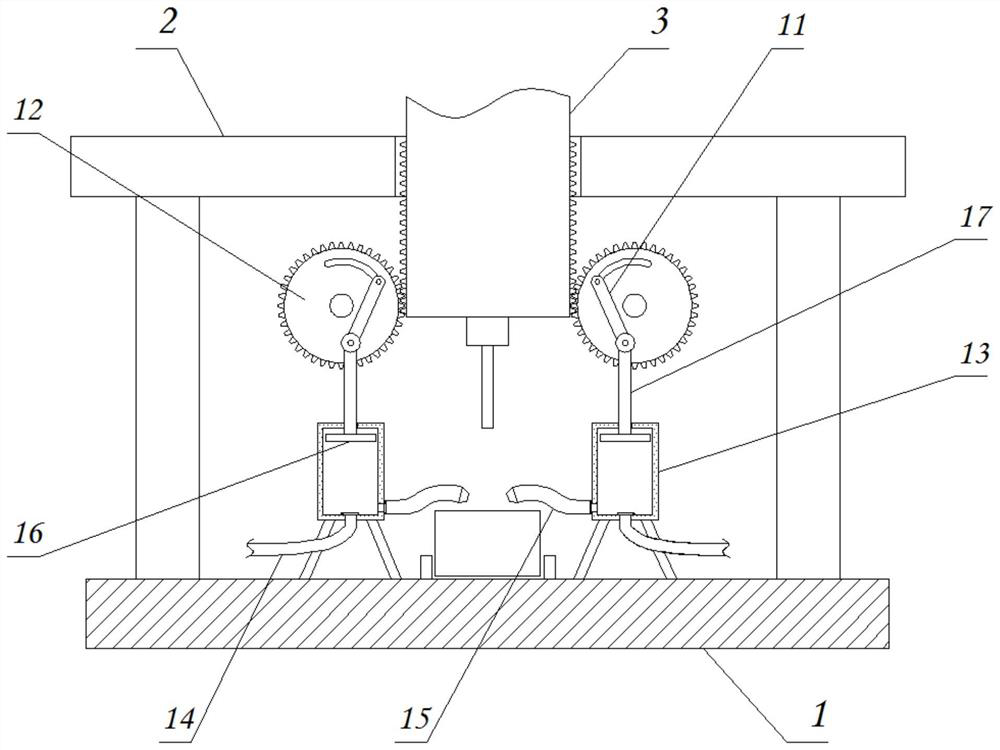 Tapping device easy to fix, take and place and used for hardware part machining
