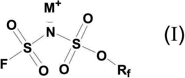Alkali metal salt of (sulfonyl fluoride)( multi-fluorine alkoxy sulfonyl) imine and ionic liquids