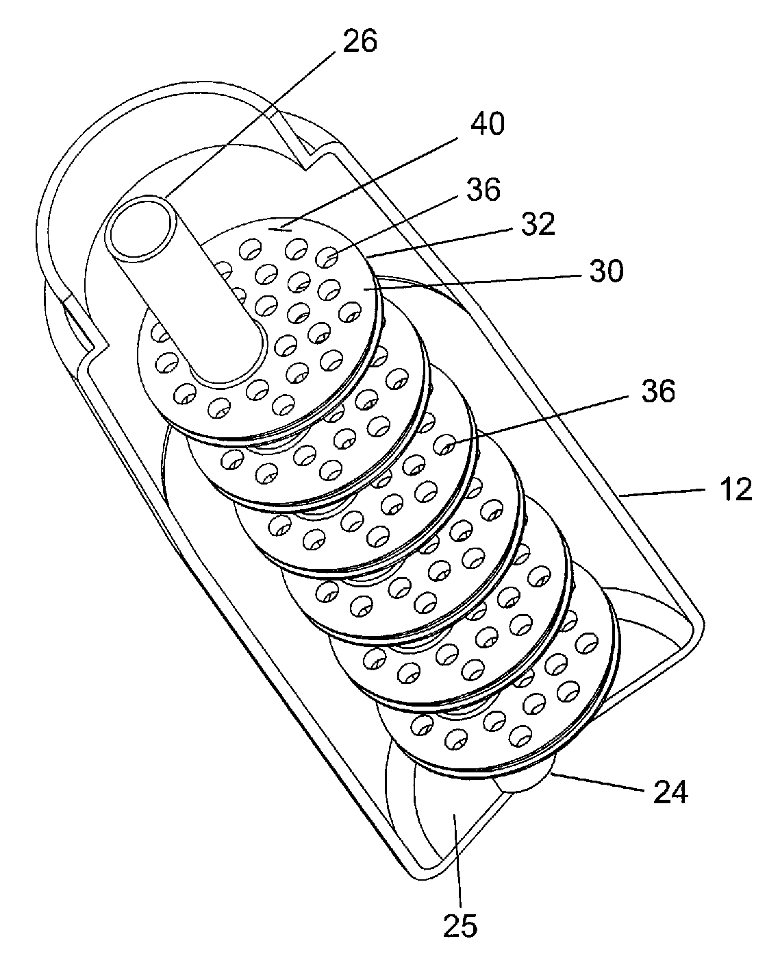 Manual hydrodynamic cavitation water treatment device