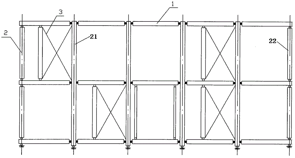 Partial layered assembling type steel-structure low-rise residential system