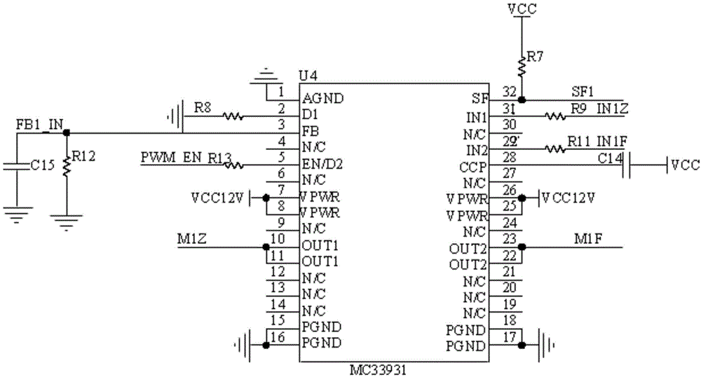 Control circuit of tree climbing robot