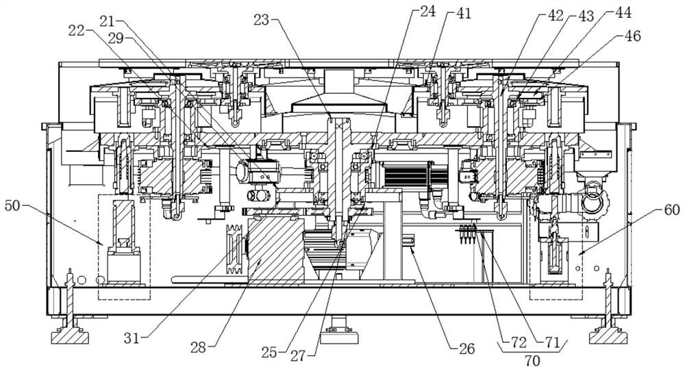 Lower disc assembly of grinding machine or polishing machine