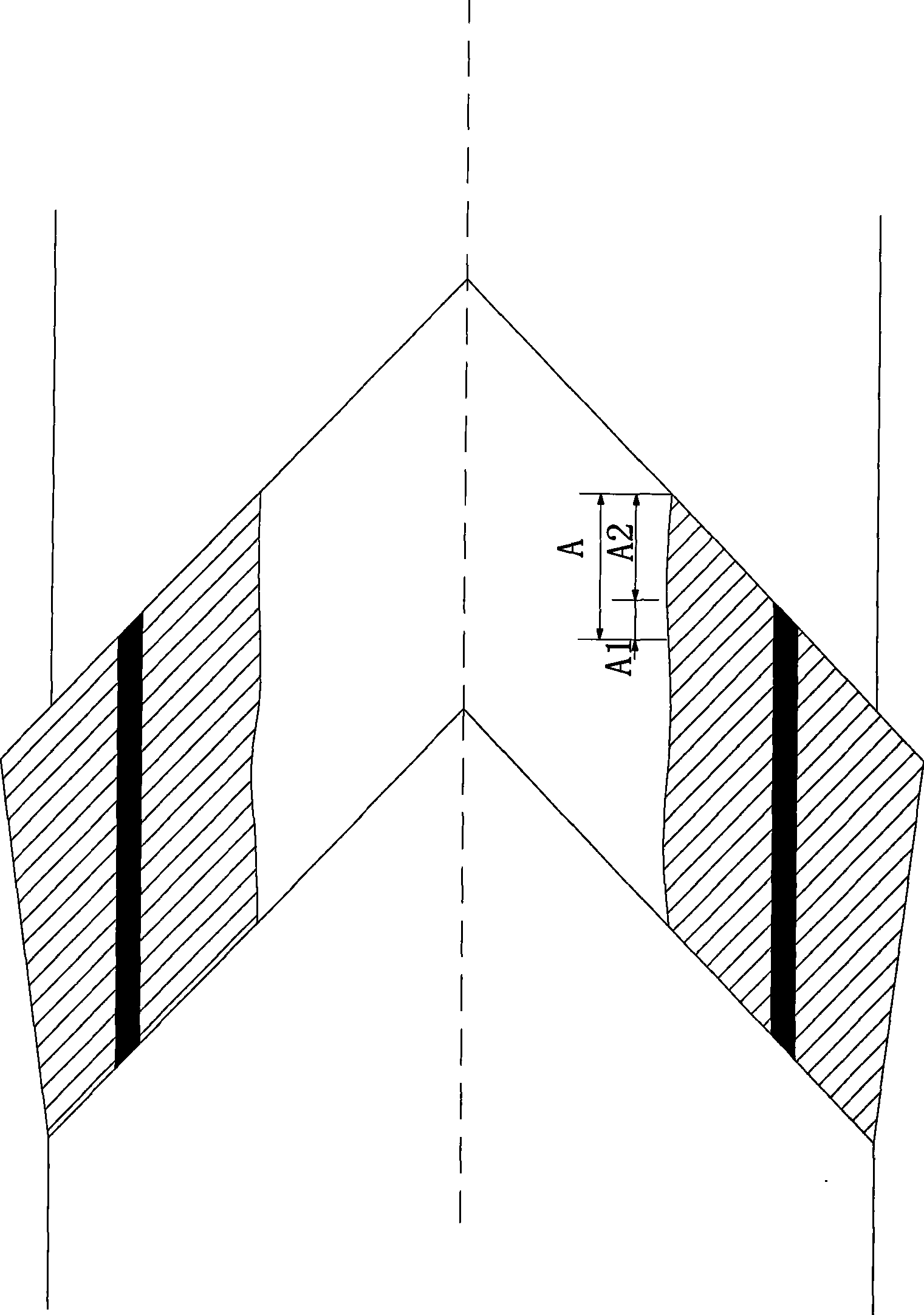 Application method for horizontal V-shaped tunnel face for digging tunnel