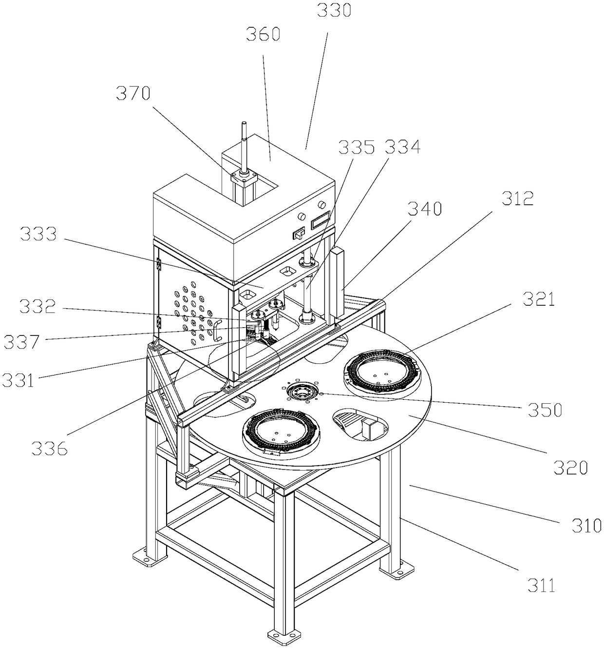 Bearing hot welding machine and bearing assembling equipment with same