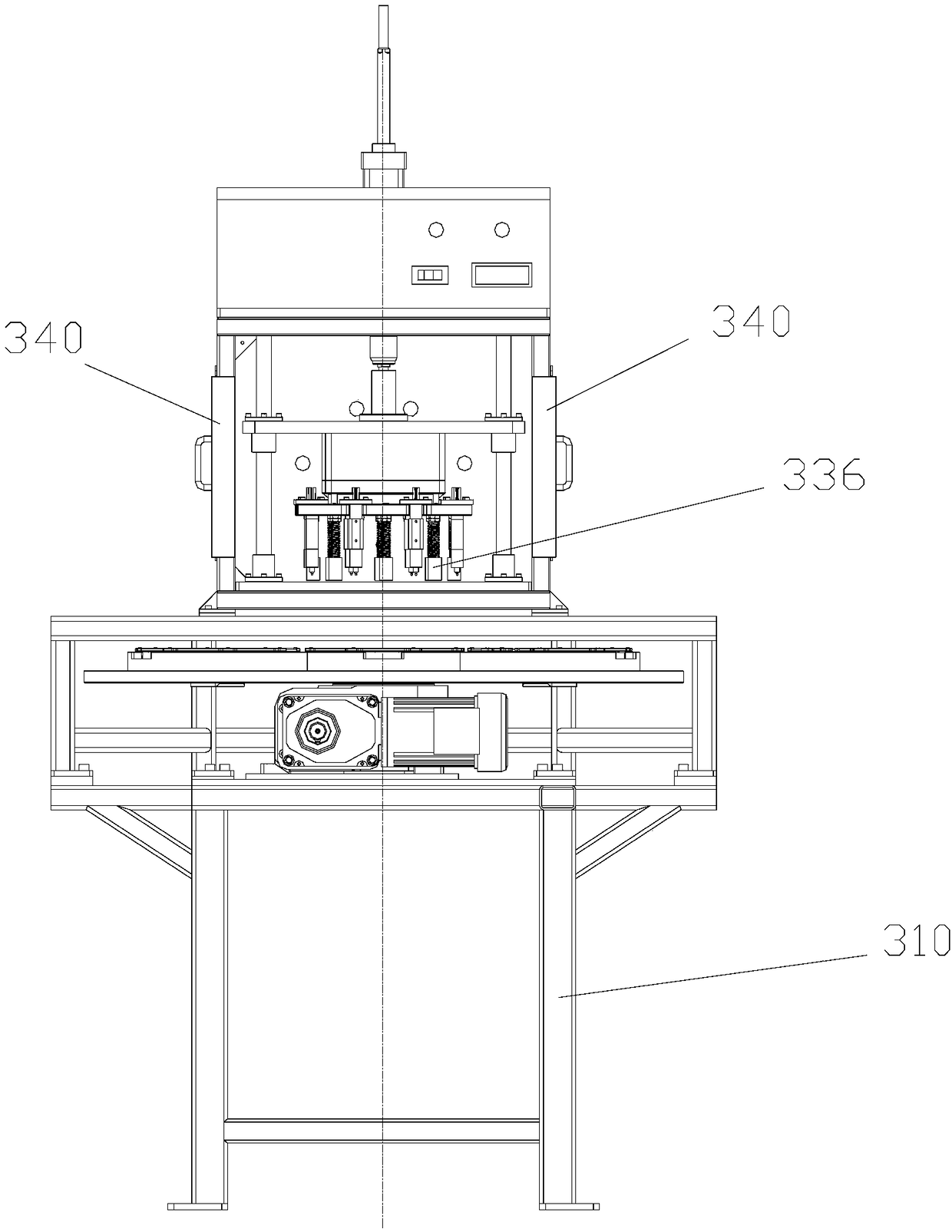 Bearing hot welding machine and bearing assembling equipment with same