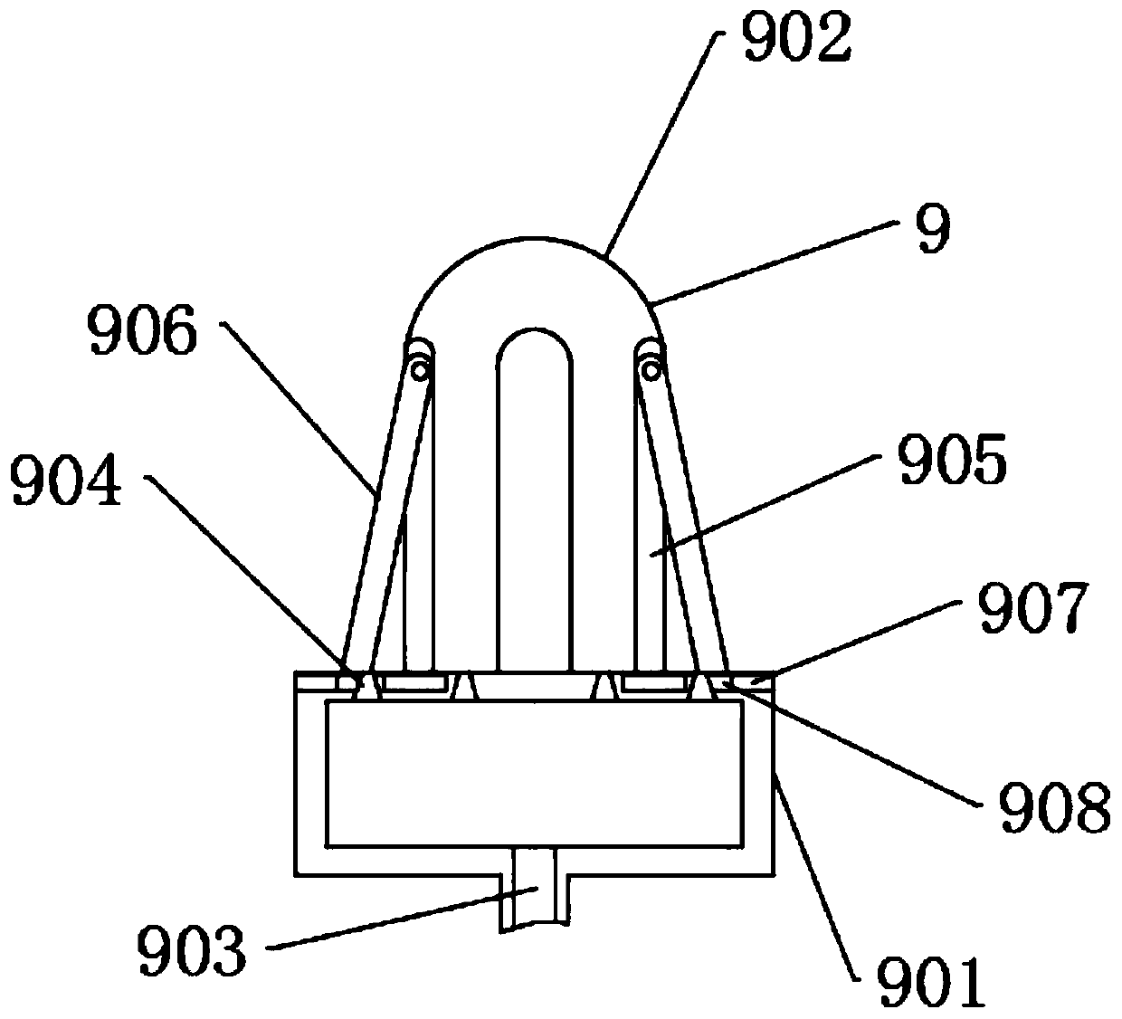 Inner wall loss measuring device for electric power pipeline