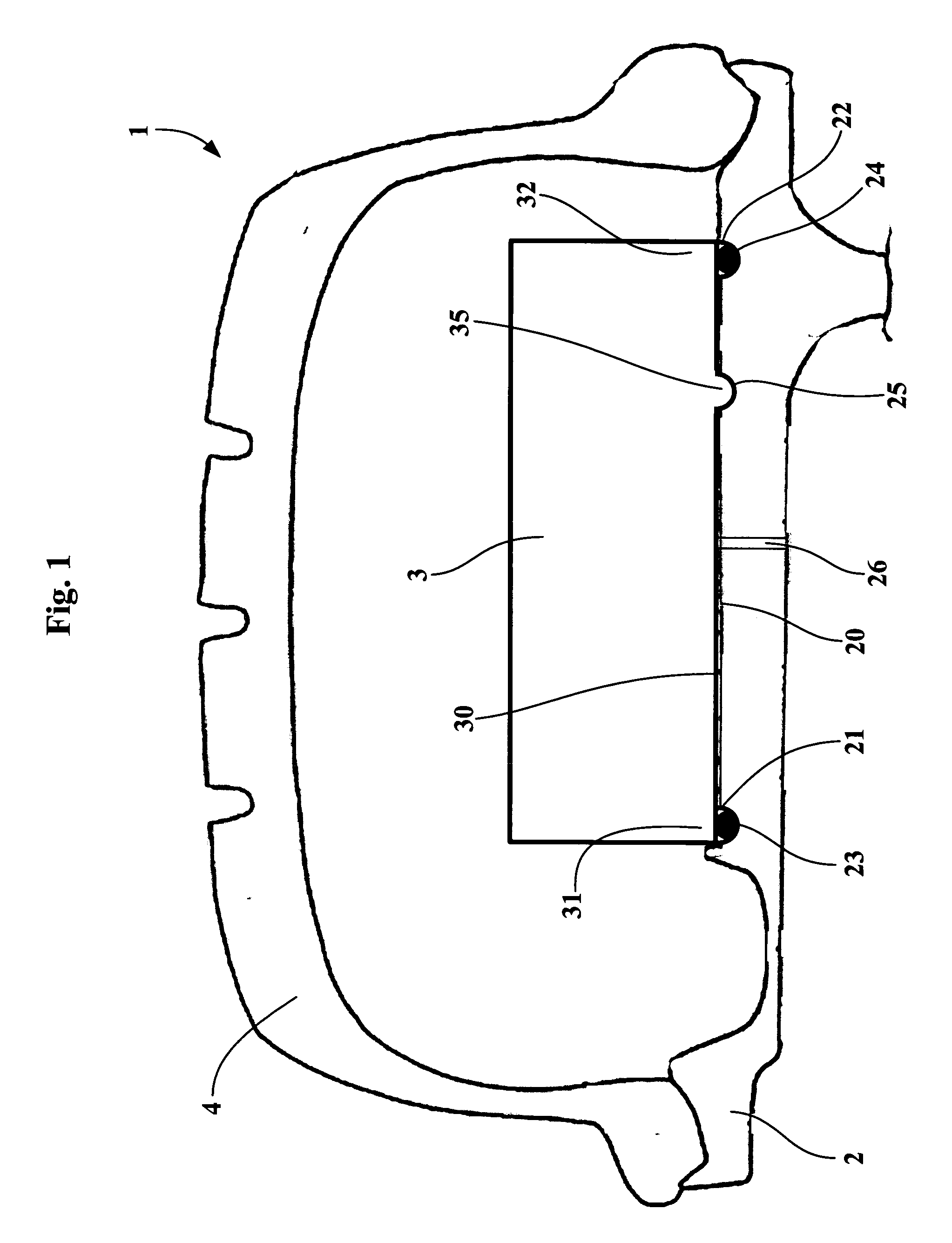 Reduced-weight run flat assembly comprising a pressure-effect structural support