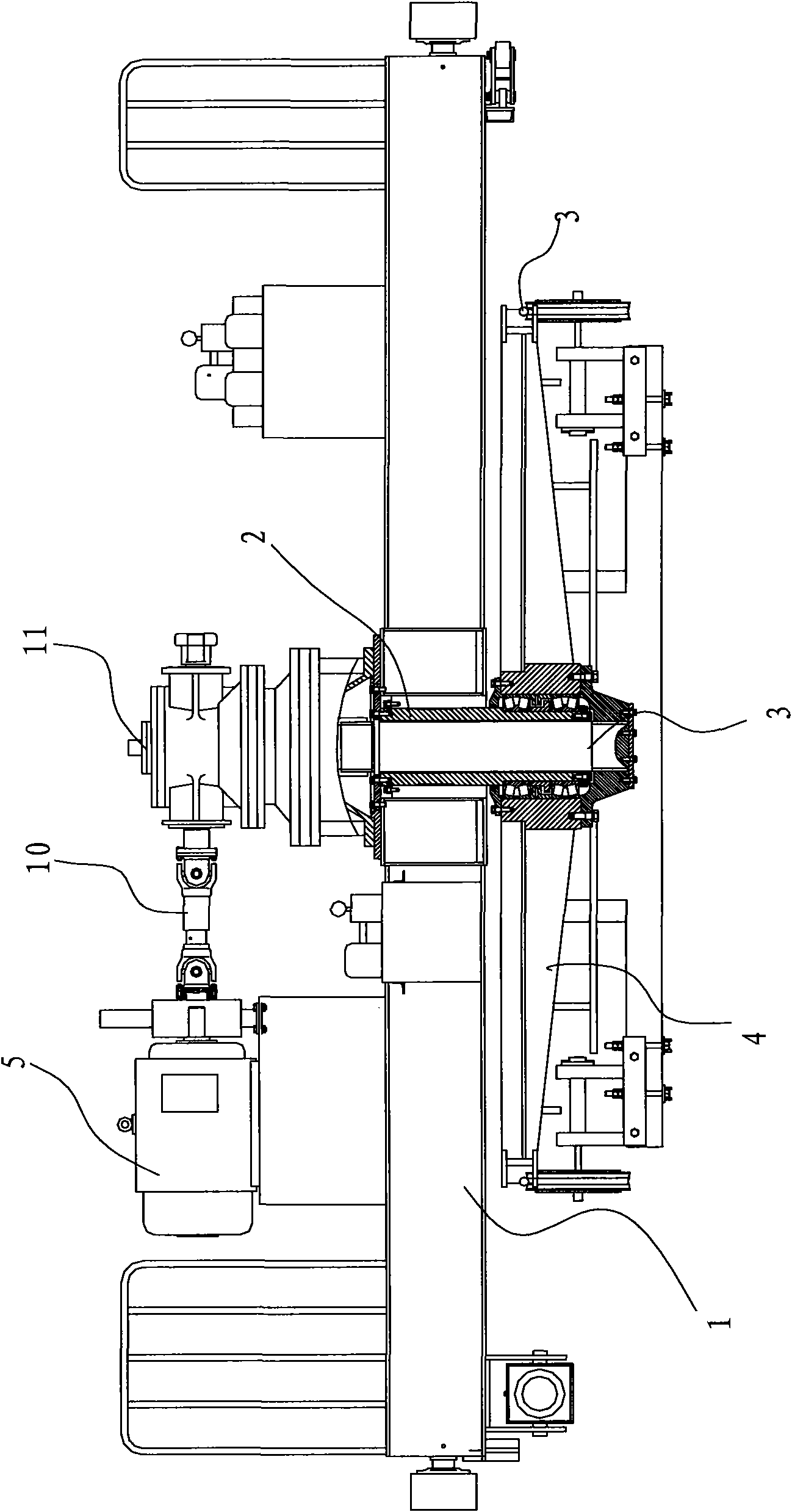 Driving machine for ropeway