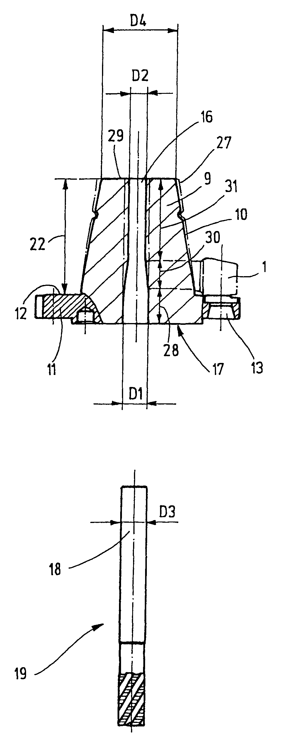 Tool clamping insert and tool clamping device