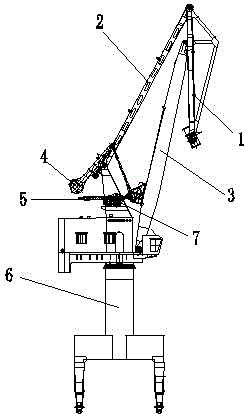 Method and device for detecting balance point of balance weight of portal crane