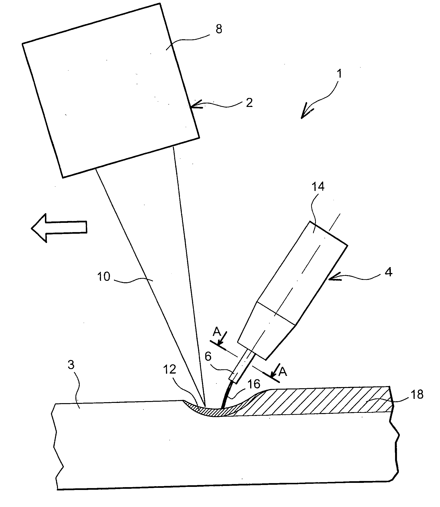 Device and method for hybrid welding