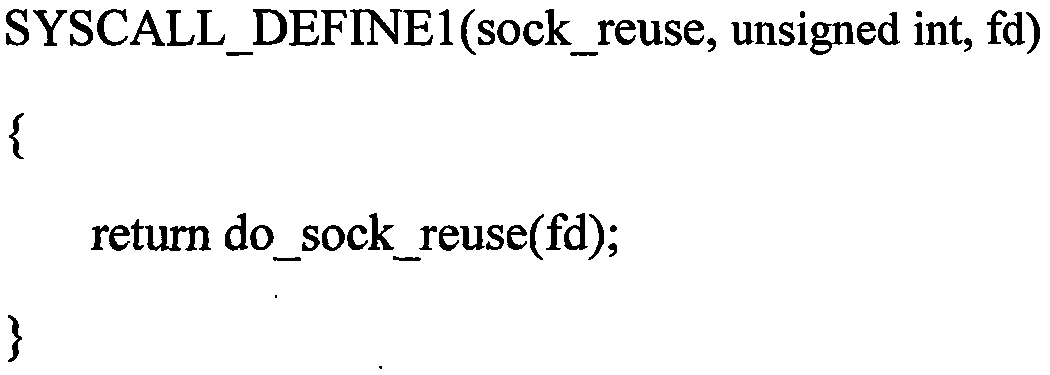 Method for enabling Linux kernel to support Socket reuse