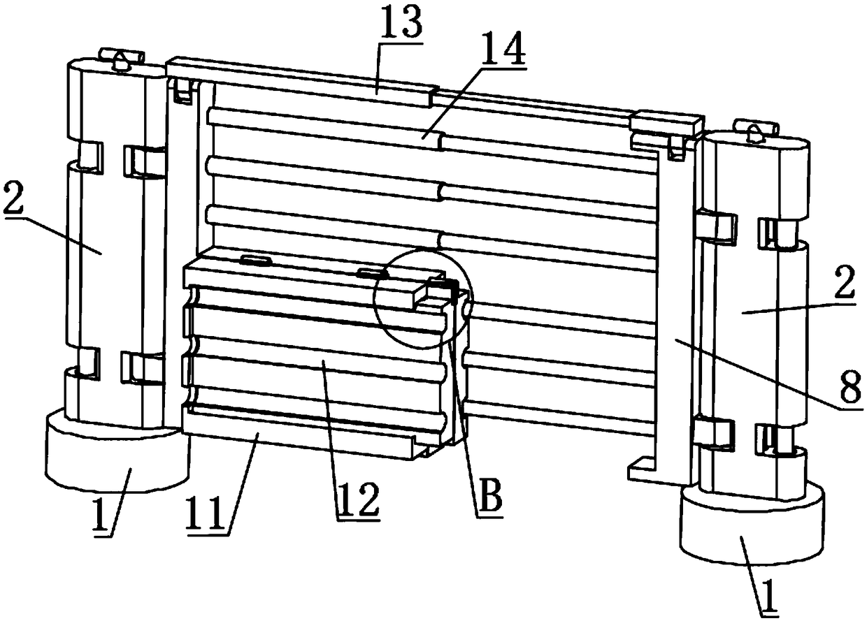 Safe protective guardrail for building construction