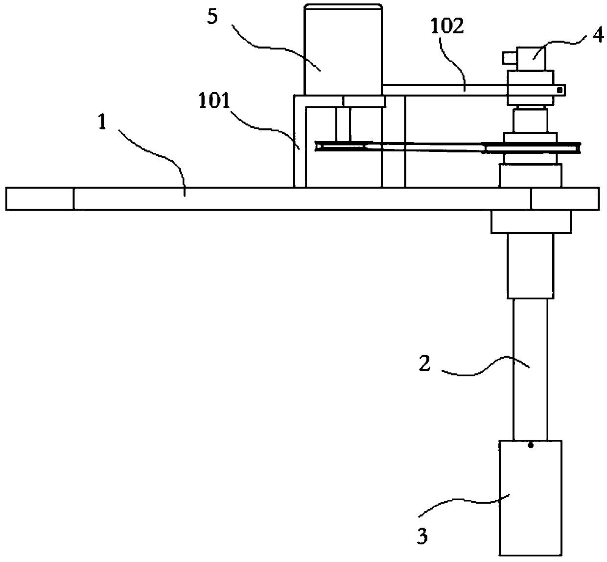 Flame polishing device inside a glass vessel