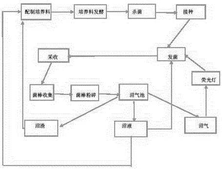 A kind of cyclic production process method of edible fungus