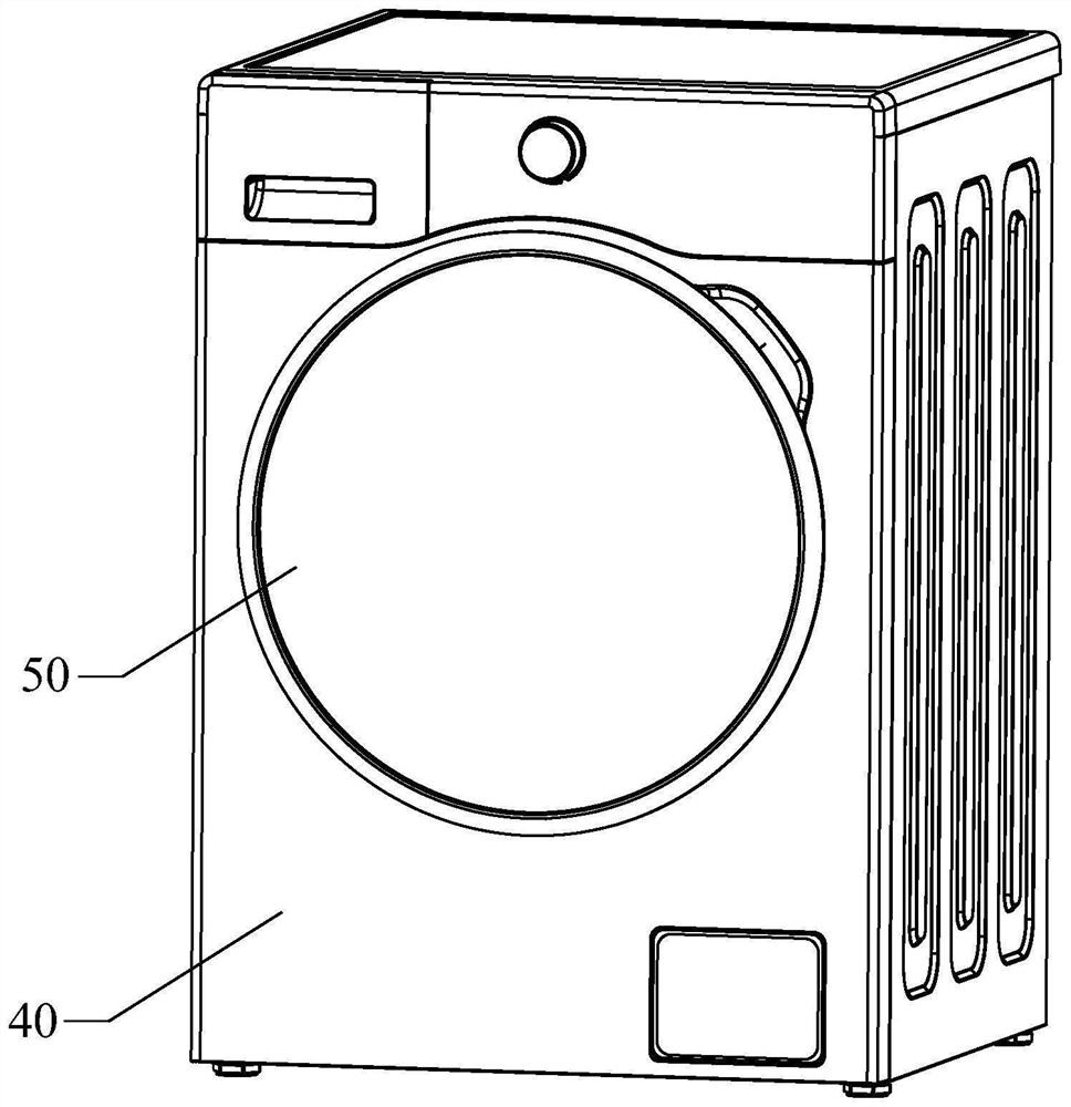 Flaring-shaped spray header and washing machine