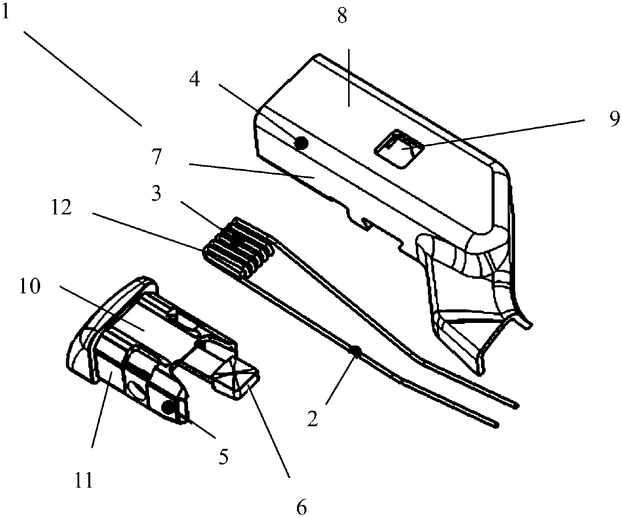 Wiper blade anti-theft system for automobile windscreen wiper ...