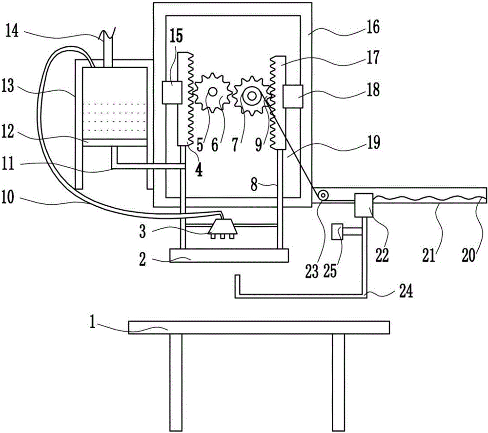 Shoe upper positioning line printing device for shoe-making