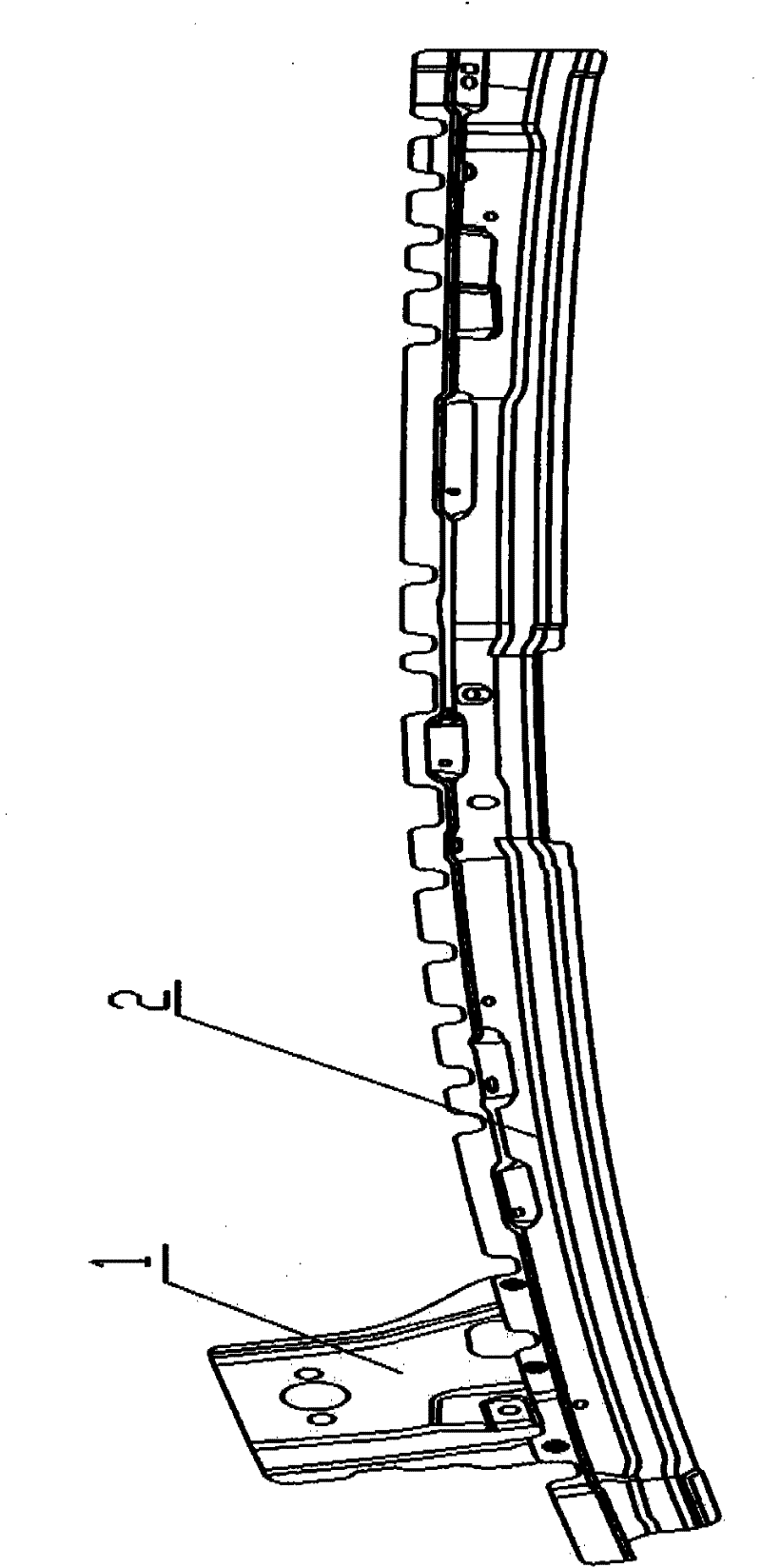 Novel side wall cross beam structure