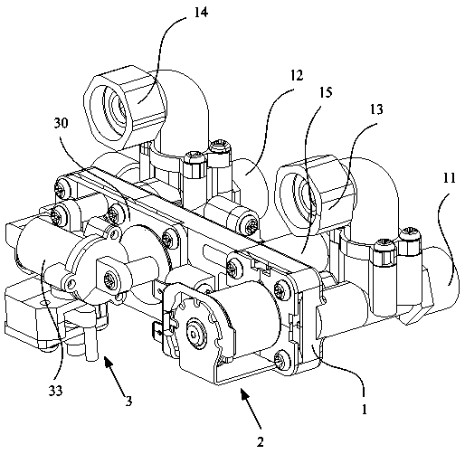 Combination valve, water heating system and method for controlling same