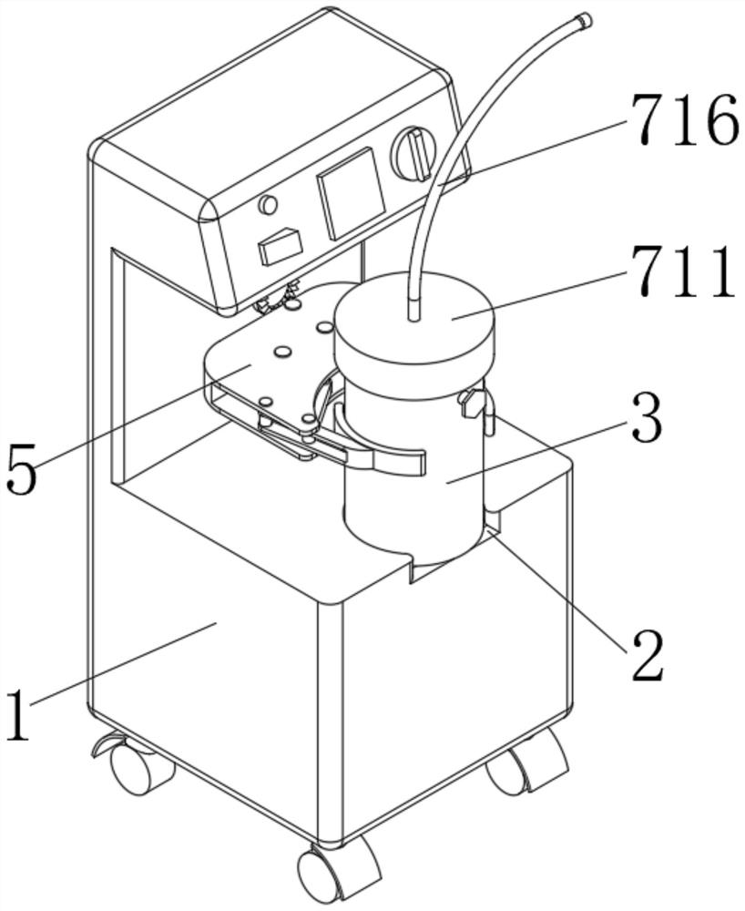 Lung-heat-clearing and sputum-excretion device for respiratory medicine department