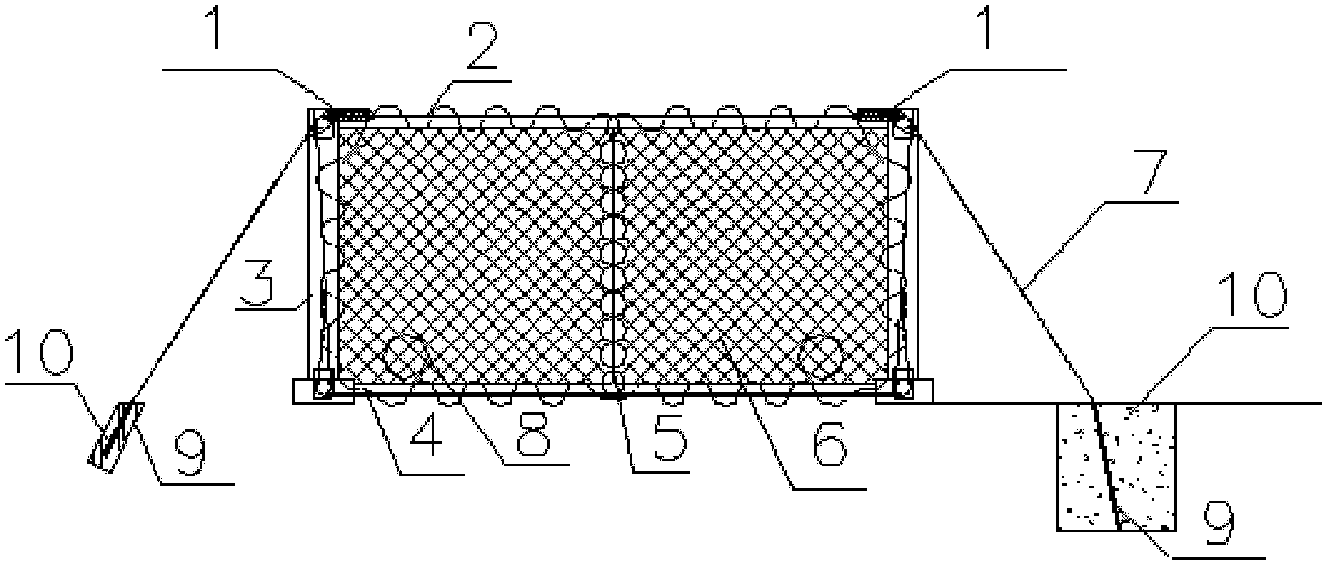 Anti-seismic flexible passive protecting screen system for side slope