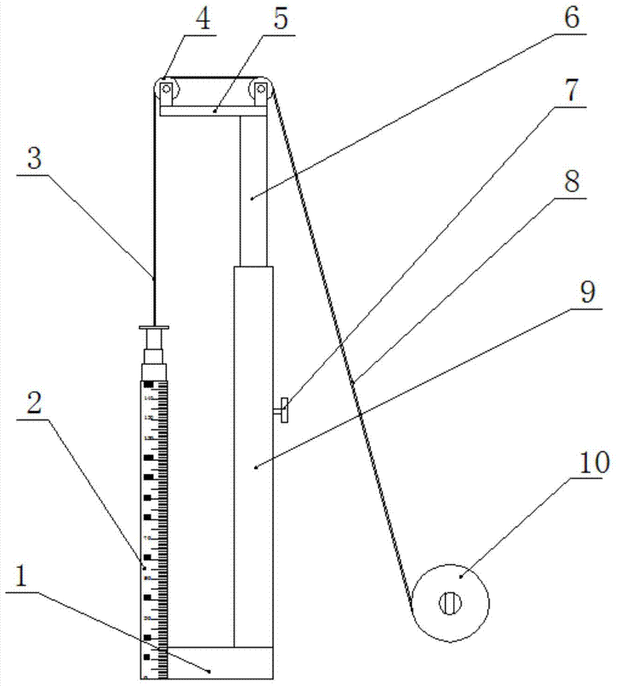 Corn plant height and panicle position measuring instrument