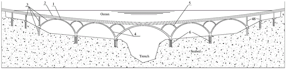 Deep see immersed type tunnel based on rigidity carrier
