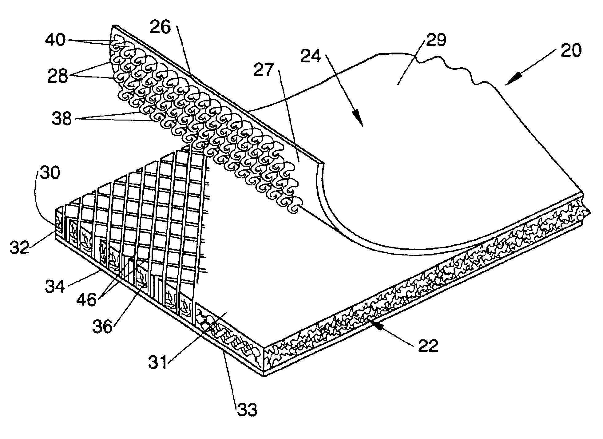 Method of making multi-layer female component for refastenable fastening device